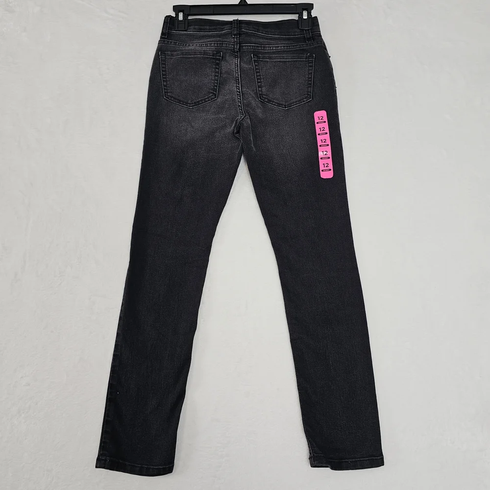 Children’s Place Girls Skinny Jeans Size 12 Nimbus Wash Black NEW Denim
